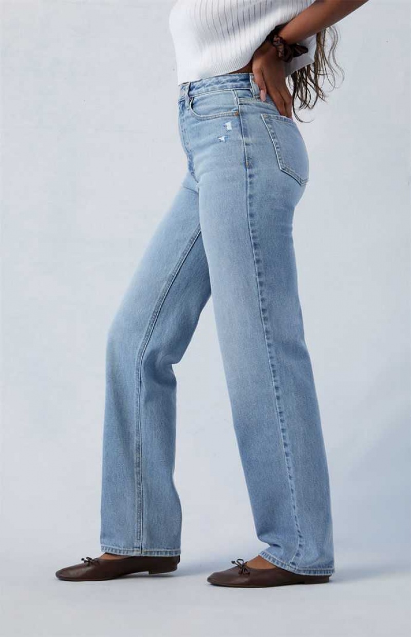 MEDIUM INDIGO PacSun Eco Light Indigo Ripped '90s Boyfriend Jeans | MKLCXWB-27