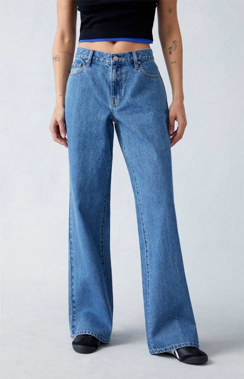 MEDIUM INDIGO PacSun Eco Medium Indigo Extreme Baggy Jeans | YJUXILV-75