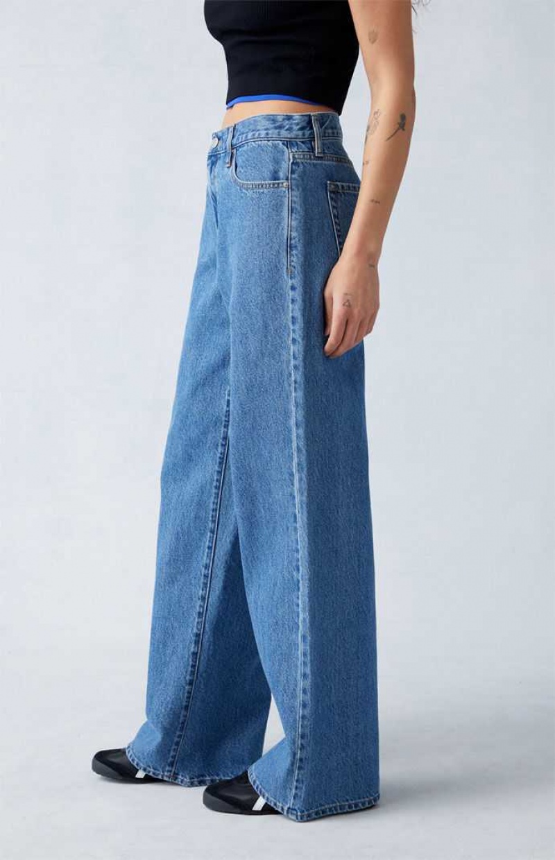 MEDIUM INDIGO PacSun Eco Medium Indigo Extreme Baggy Jeans | YJUXILV-75