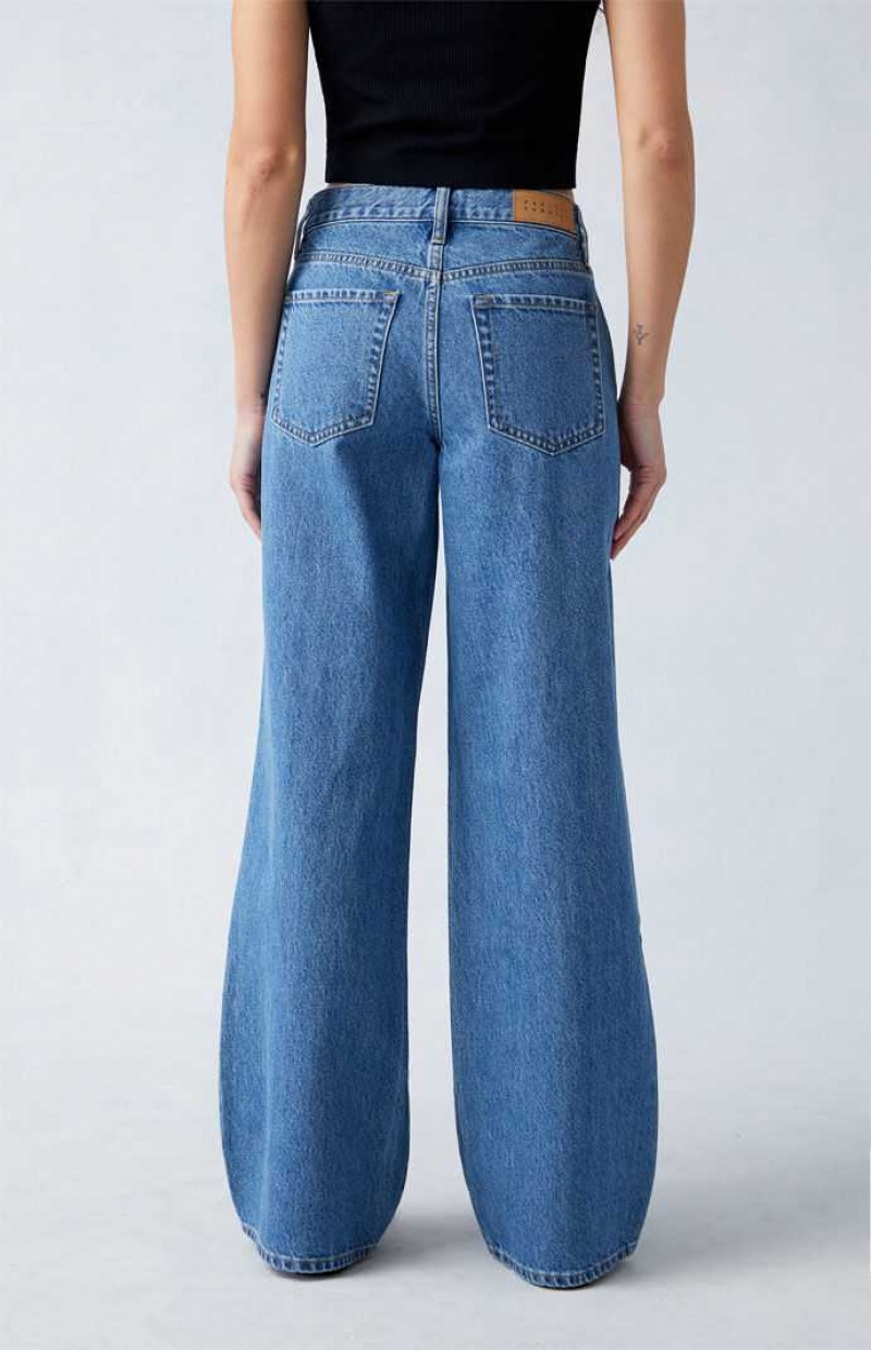 MEDIUM INDIGO PacSun Eco Medium Indigo Extreme Baggy Jeans | YJUXILV-75