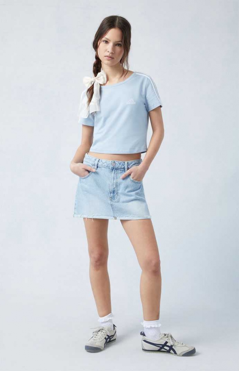 MEDIUM INDIGO PacSun Eco Medium Indigo Low-rise Denim Mini Skirt | GHZKPXY-78