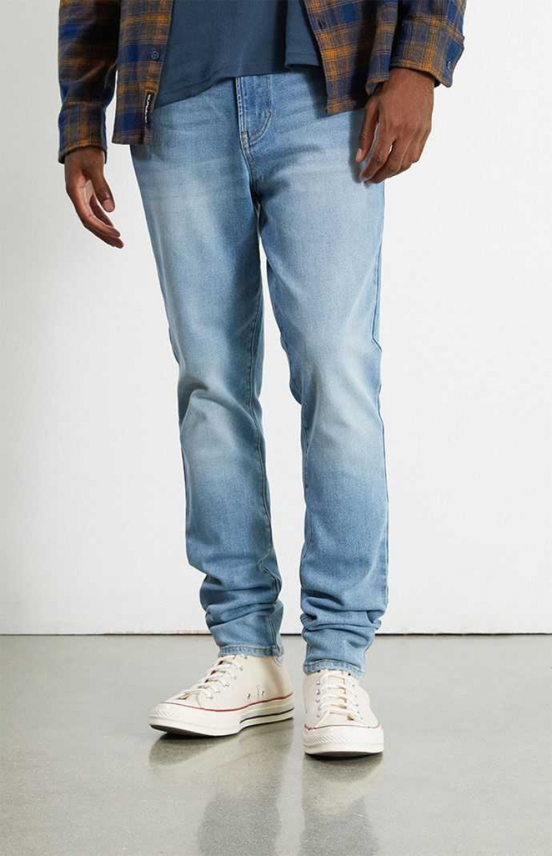 MEDIUM INDIGO PacSun Eco Medium Wash Stacked Skinny Jeans | GSJKLDA-62