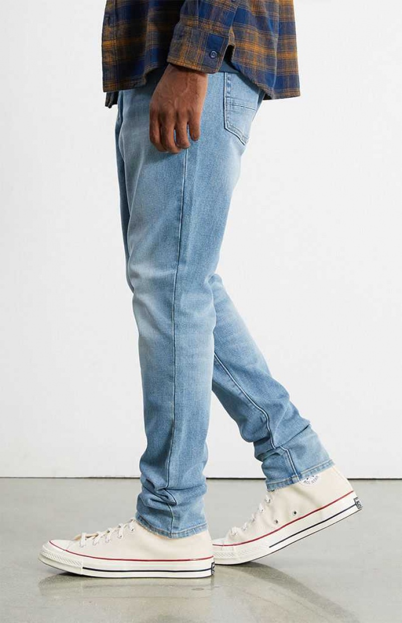 MEDIUM INDIGO PacSun Eco Medium Wash Stacked Skinny Jeans | GSJKLDA-62