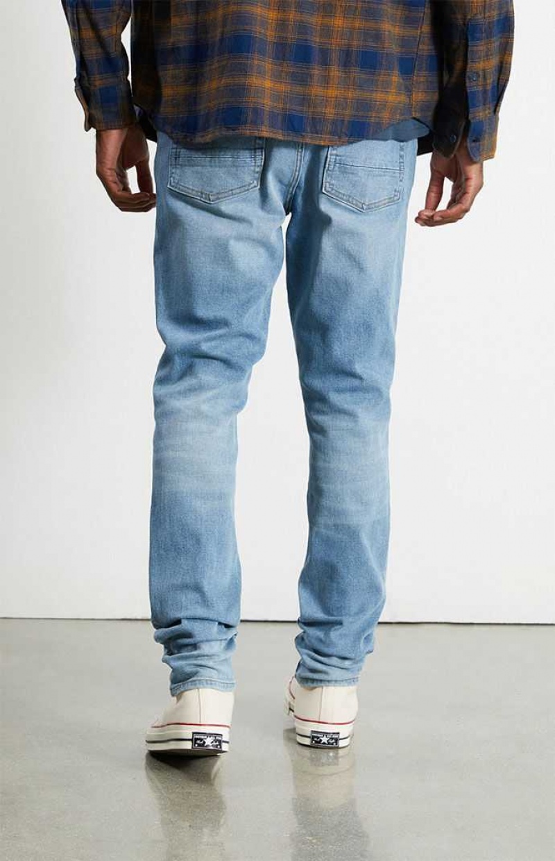 MEDIUM INDIGO PacSun Eco Medium Wash Stacked Skinny Jeans | GSJKLDA-62