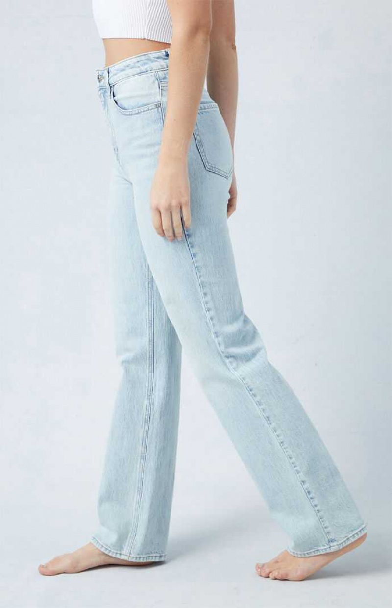 MEDIUM INDIGO PacSun Eco Stretch Light Blue '90s Boyfriend Jeans | DKBGTRJ-30