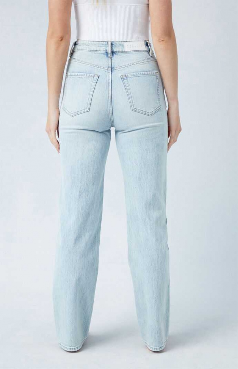 MEDIUM INDIGO PacSun Eco Stretch Light Blue '90s Boyfriend Jeans | DKBGTRJ-30