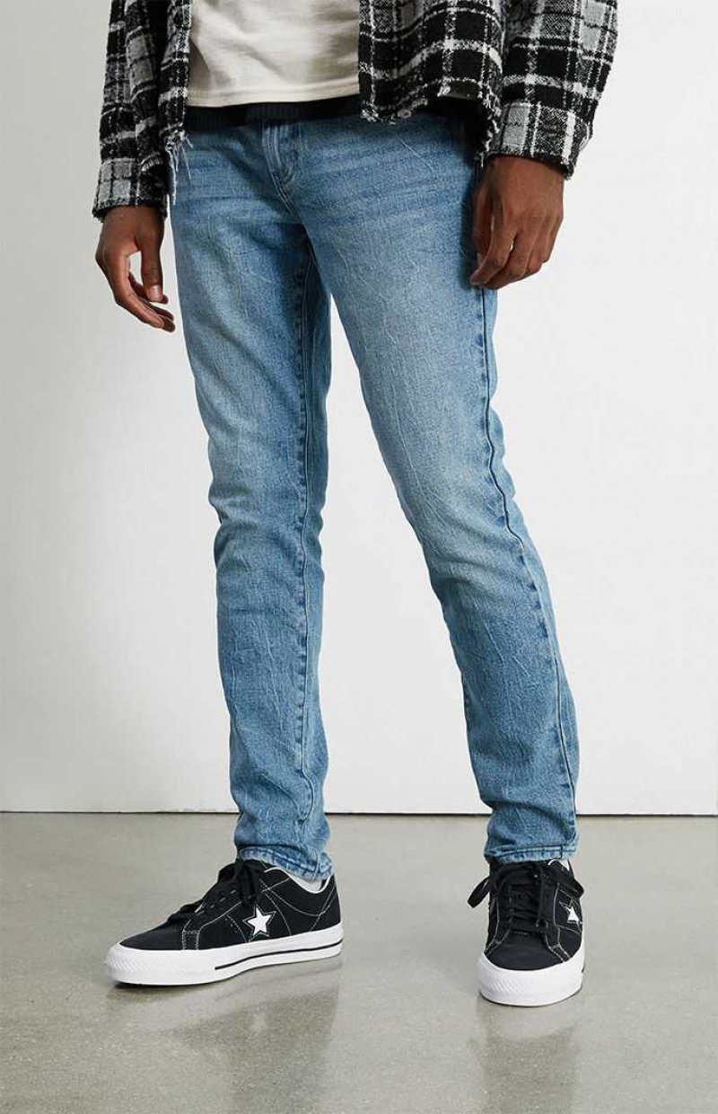 MEDIUM INDIGO PacSun Medium Indigo Skinny Comfort Stretch Jeans | UXMSTRE-15