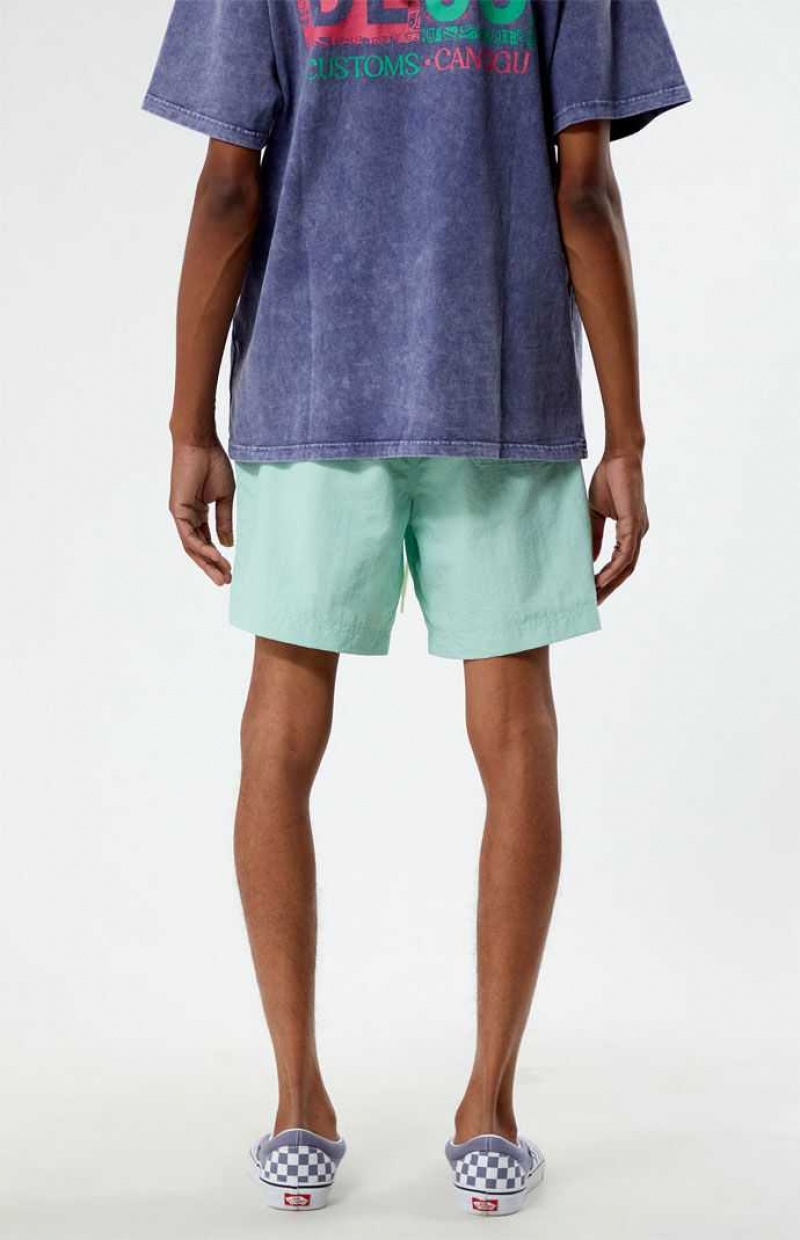 MINT PacSun Mint Nylon Collegiate 6.5" Swim Trunks | XZFSOCB-12