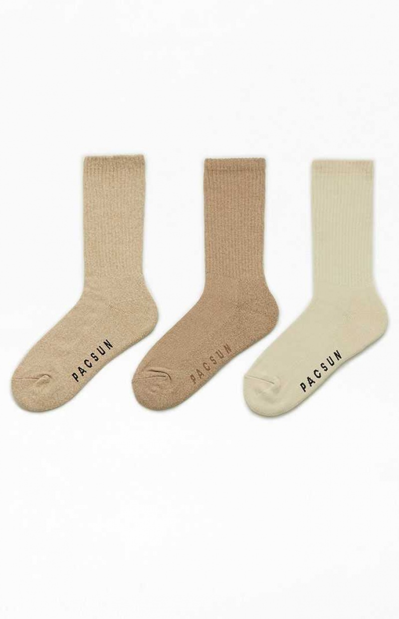 MULTI PacSun 3 Pack Eco Basic Crew Socks | GOXHIVT-25