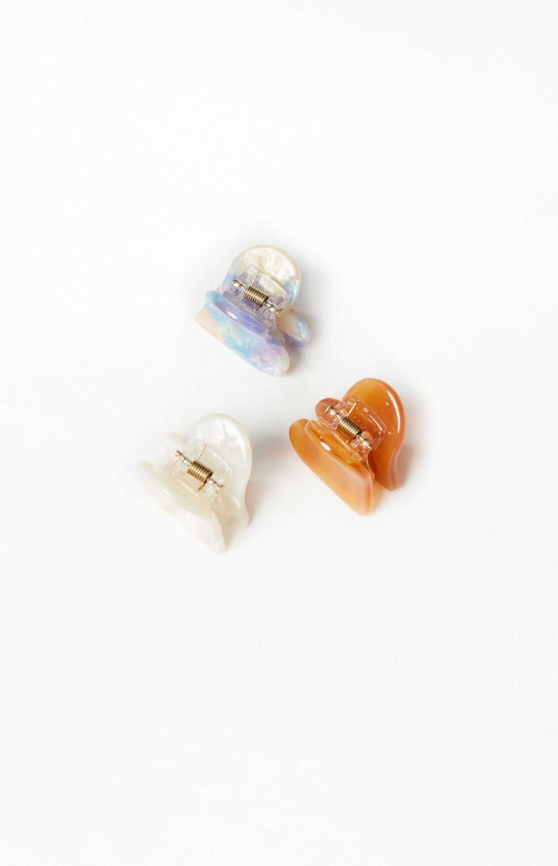 MULTI PacSun 3 Pack Mini Heart Clips | YCZKIVP-72