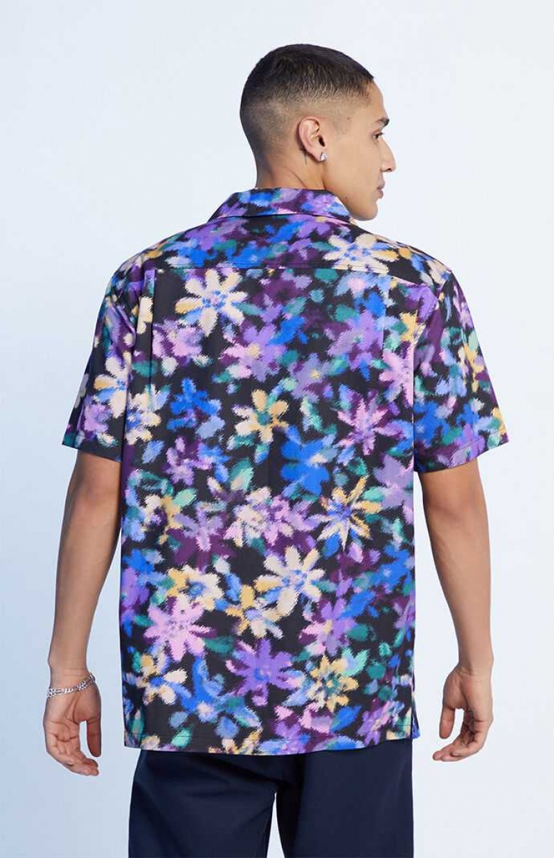 MULTI PacSun Obscure Oversized Camp Shirt | CQNDFOU-16