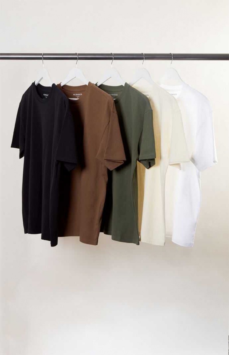 MULTI PacSun PS Basics 5 Pack Reece Regular T-Shirts | YLGMBCJ-74