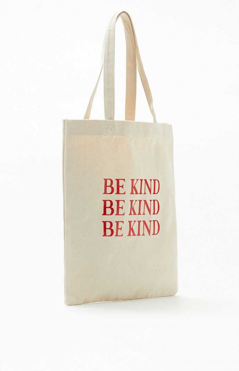 NATURAL PacSun Be Kind Tote Bag | BZOAHFE-13