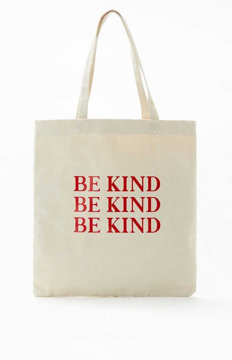 NATURAL PacSun Be Kind Tote Bag | BZOAHFE-13