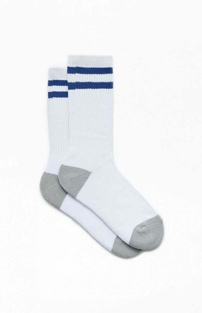 NAVY PacSun Eco Gym Stripe Crew Socks | BFUDQSK-60