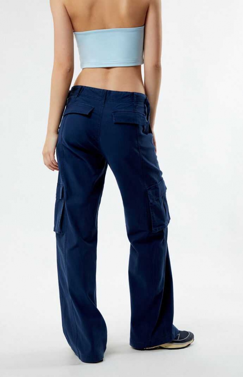 NAVY PacSun Mid Rise Puddle Pants | VAECBPU-41