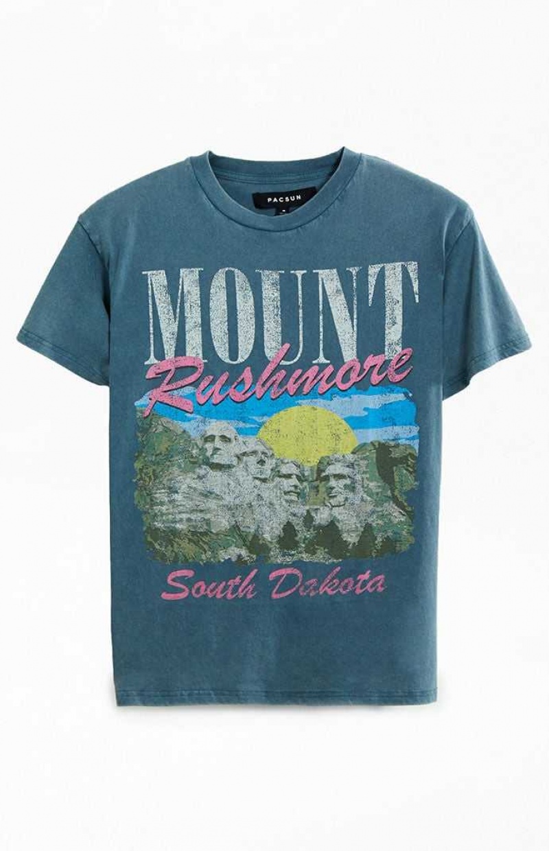 NAVY PacSun Mount Rushmore Oversized T-Shirt | UFAWJHB-60