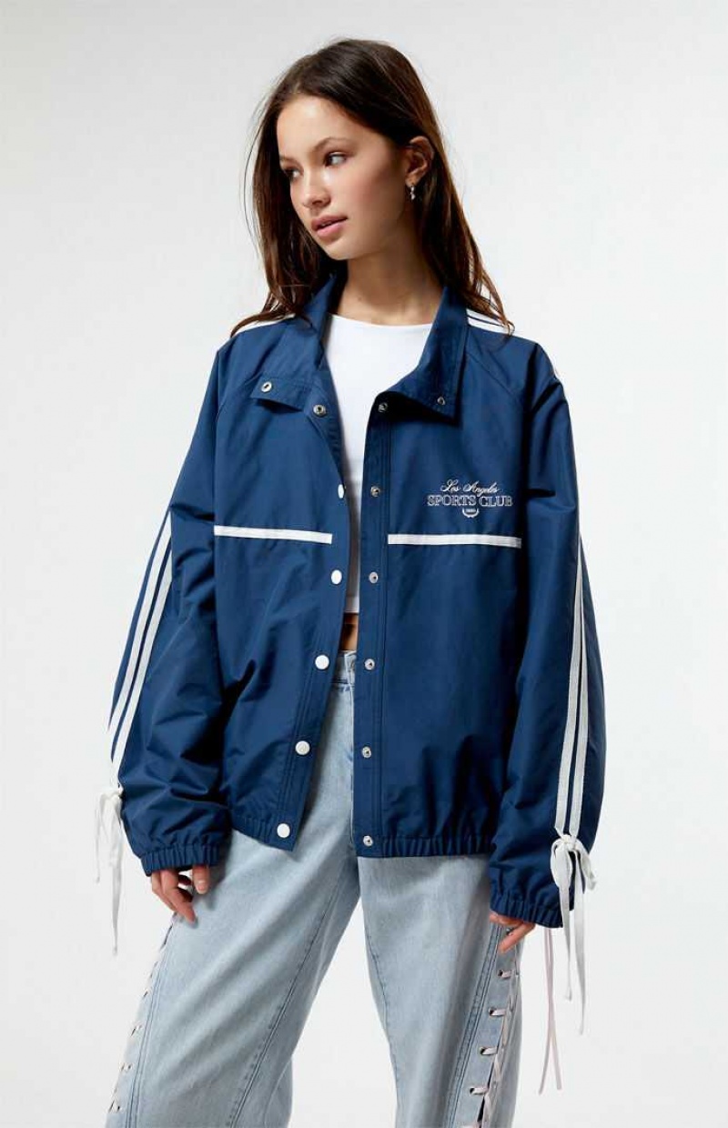 NAVY PacSun Navy Track Jacket | VMDTZJP-59