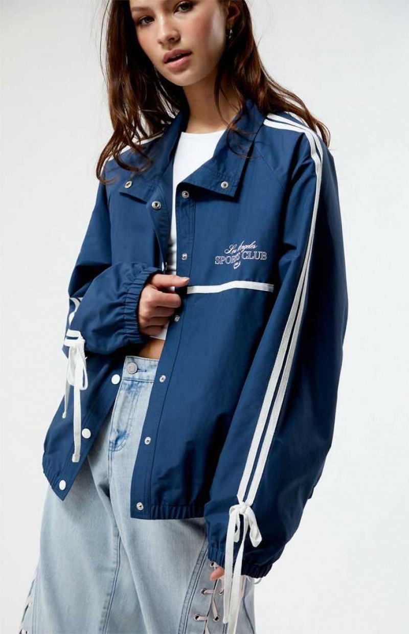 NAVY PacSun Navy Track Jacket | VMDTZJP-59