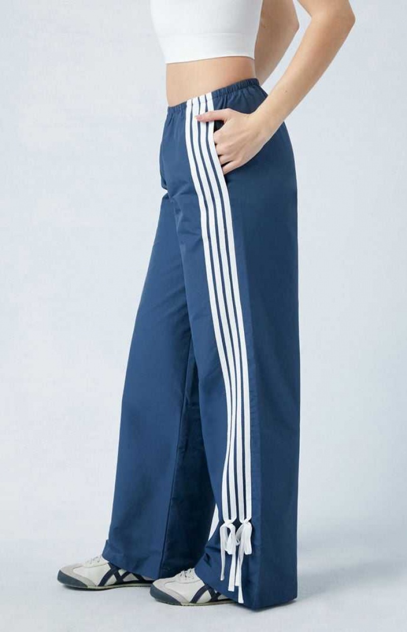 NAVY PacSun Navy Wide Leg Track Pants | MVPNGIK-65