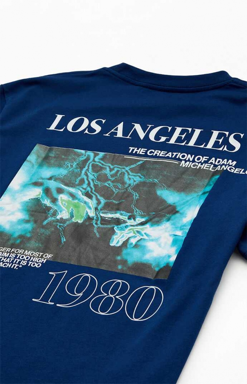 NAVY PacSun Pacific Sunwear 1980 T-Shirt | DWVHLCQ-02