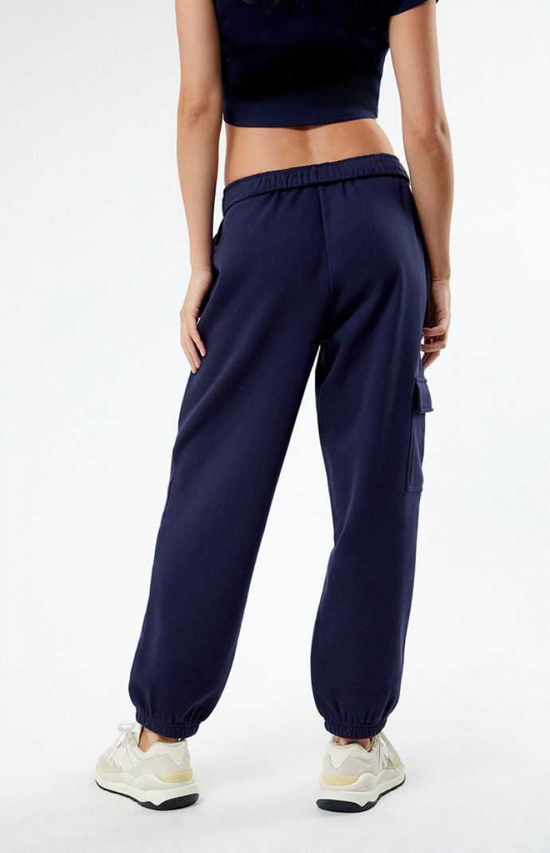 NAVY PacSun Pacific Sunwear Cargo Sweatpants | FGWZEUS-07