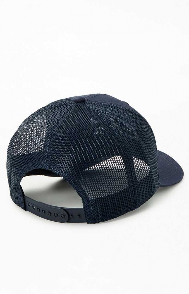 NAVY PacSun Wavy Wellness Trucker Hat | OWNYKFP-75