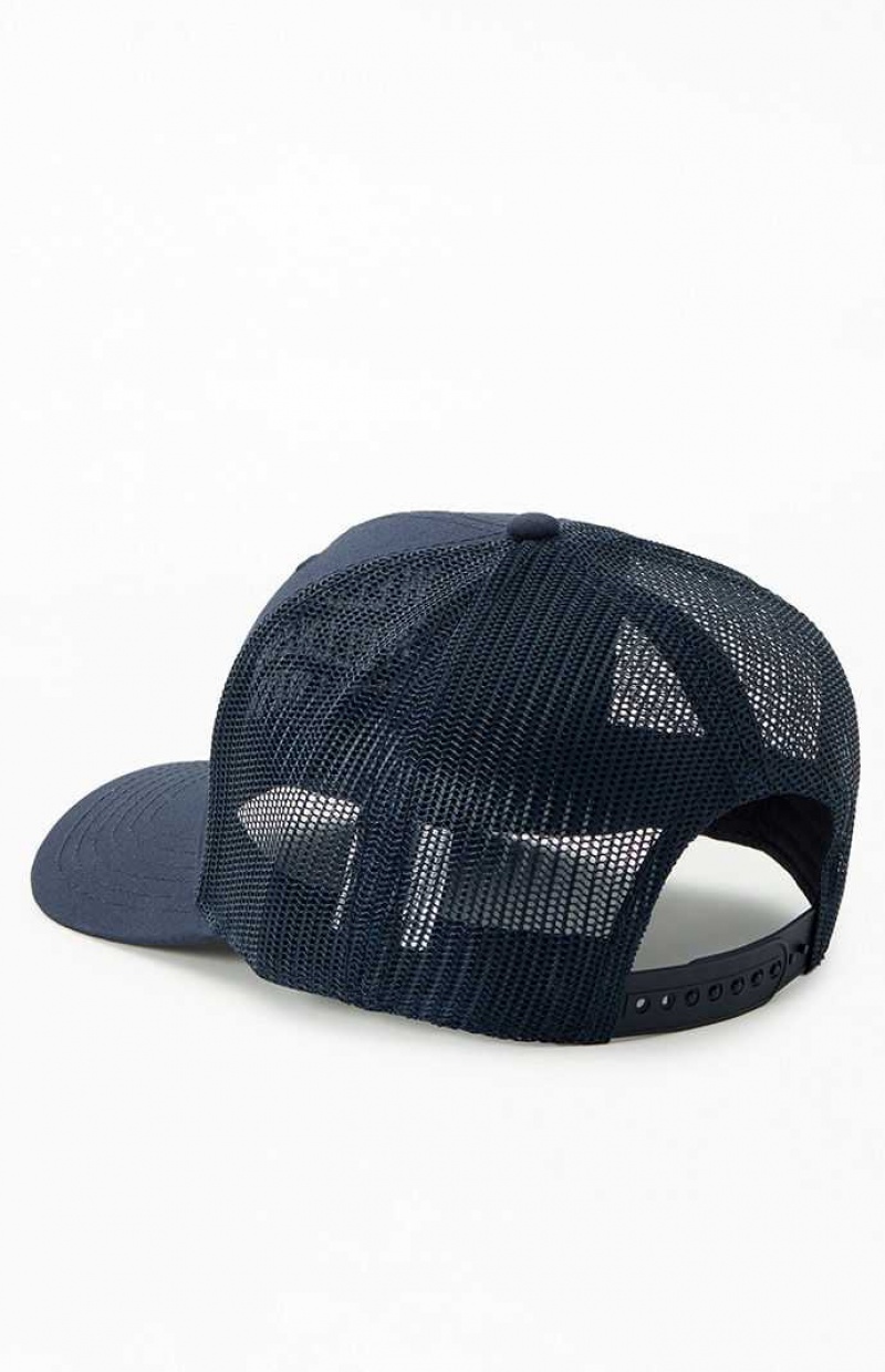 NAVY PacSun Wavy Wellness Trucker Hat | OWNYKFP-75