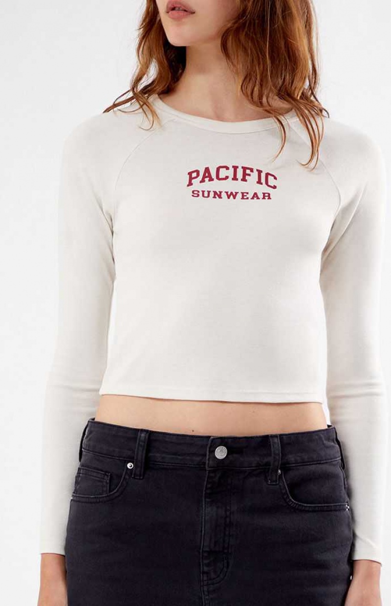 OFF WHITE PacSun Pacific Sunwear Arch Long Sleeve T-Shirt | AUJGNEF-45