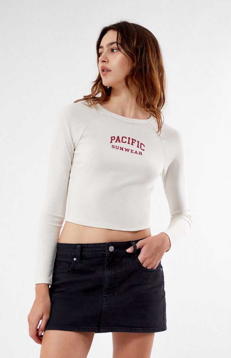 OFF WHITE PacSun Pacific Sunwear Arch Long Sleeve T-Shirt | AUJGNEF-45