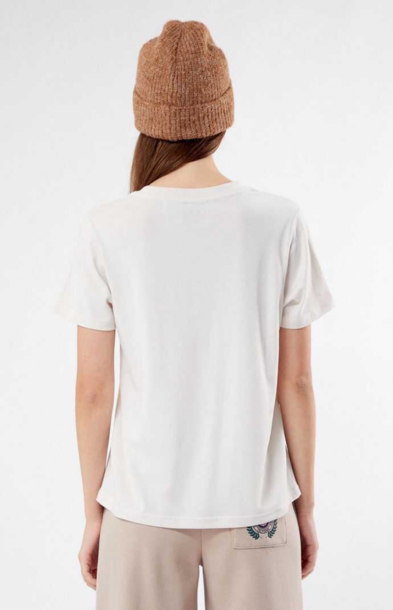 OFF WHITE PacSun Pacific Sunwear Crest Relaxed Vintage T-Shirt | IPZEKLH-29