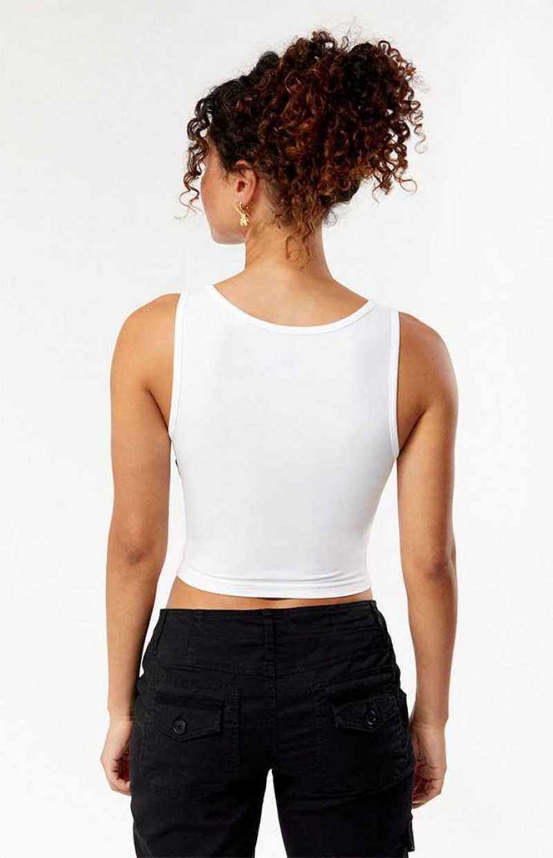 OFF WHITE PacSun Pacific Sunwear Sporty Seam Tank Top | EWDBRKJ-26