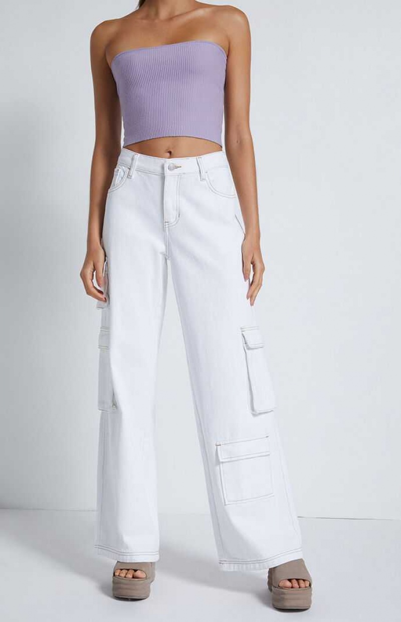 OFF WHITE PacSun White Baggy Cargo Pants | XFORVTB-71