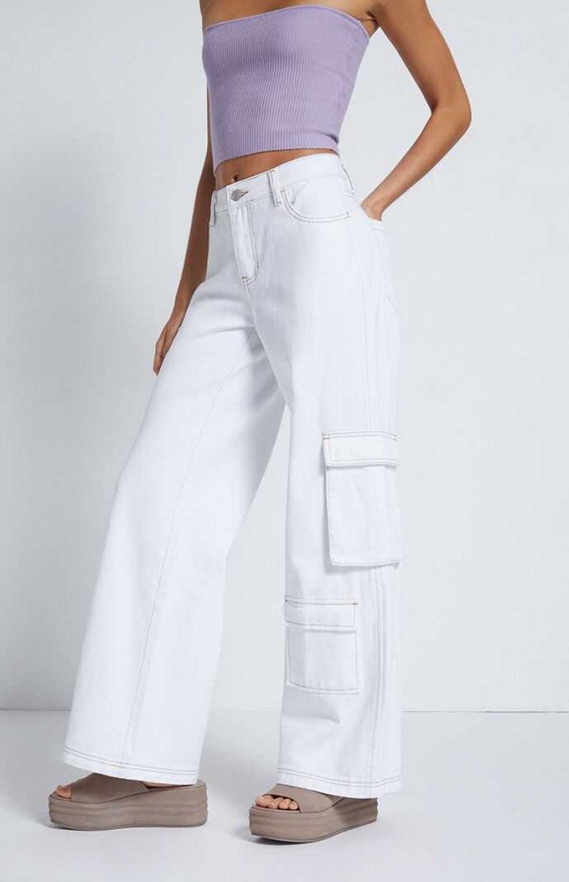 OFF WHITE PacSun White Baggy Cargo Pants | XFORVTB-71