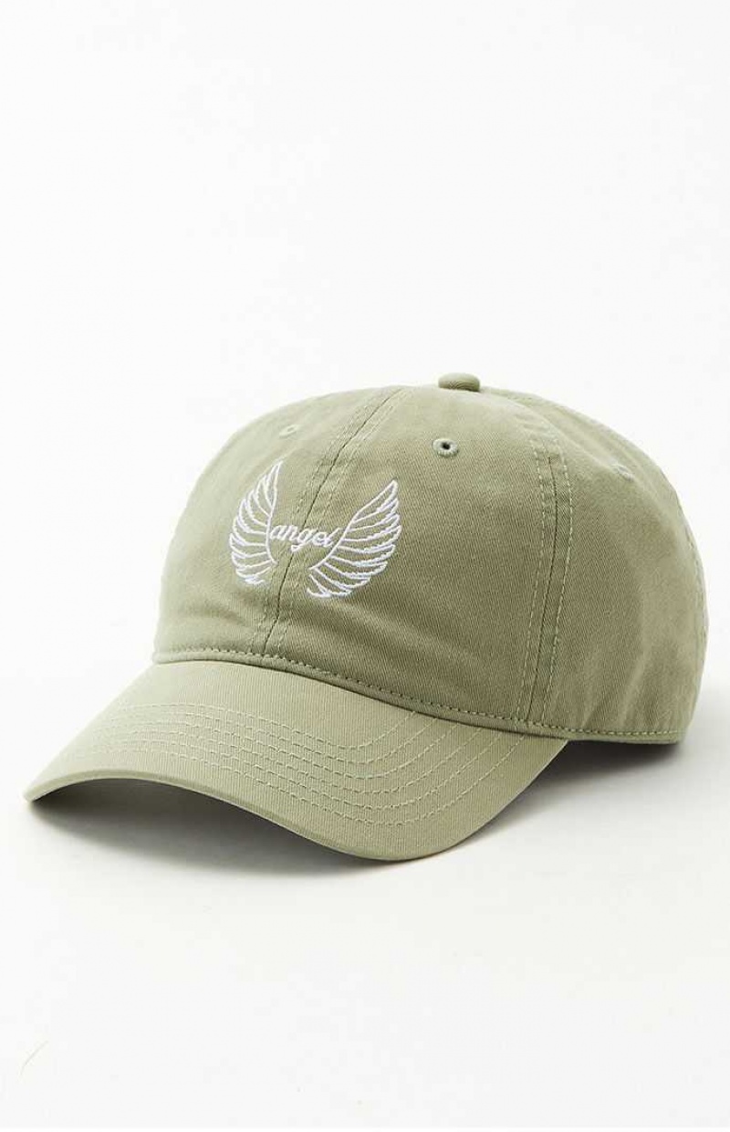 OLIVE PacSun Angel Wings Strapback Dad Hat | UFQXRCS-86