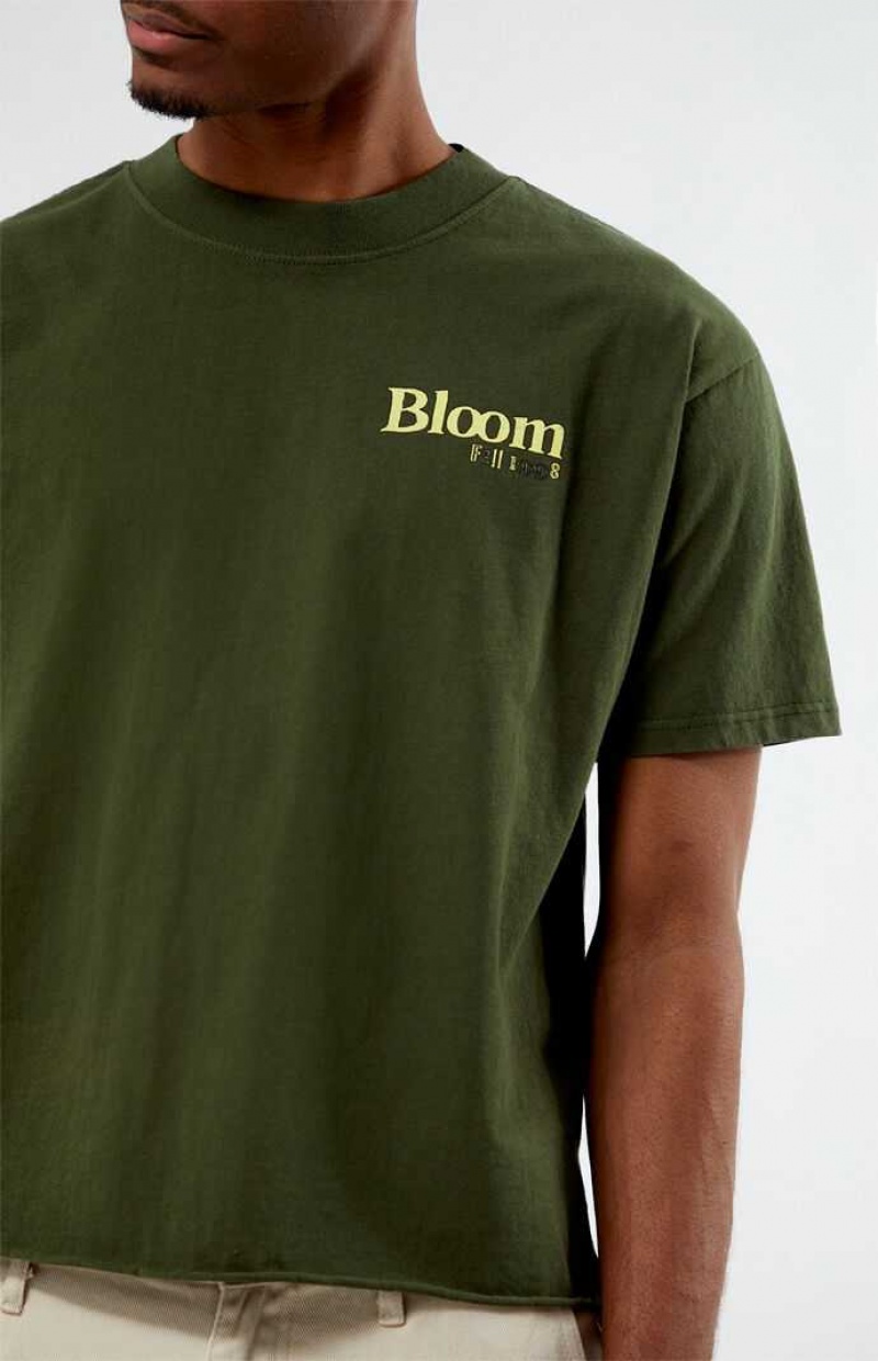 OLIVE PacSun Bloom Cropped T-Shirt | CYVZOUW-76