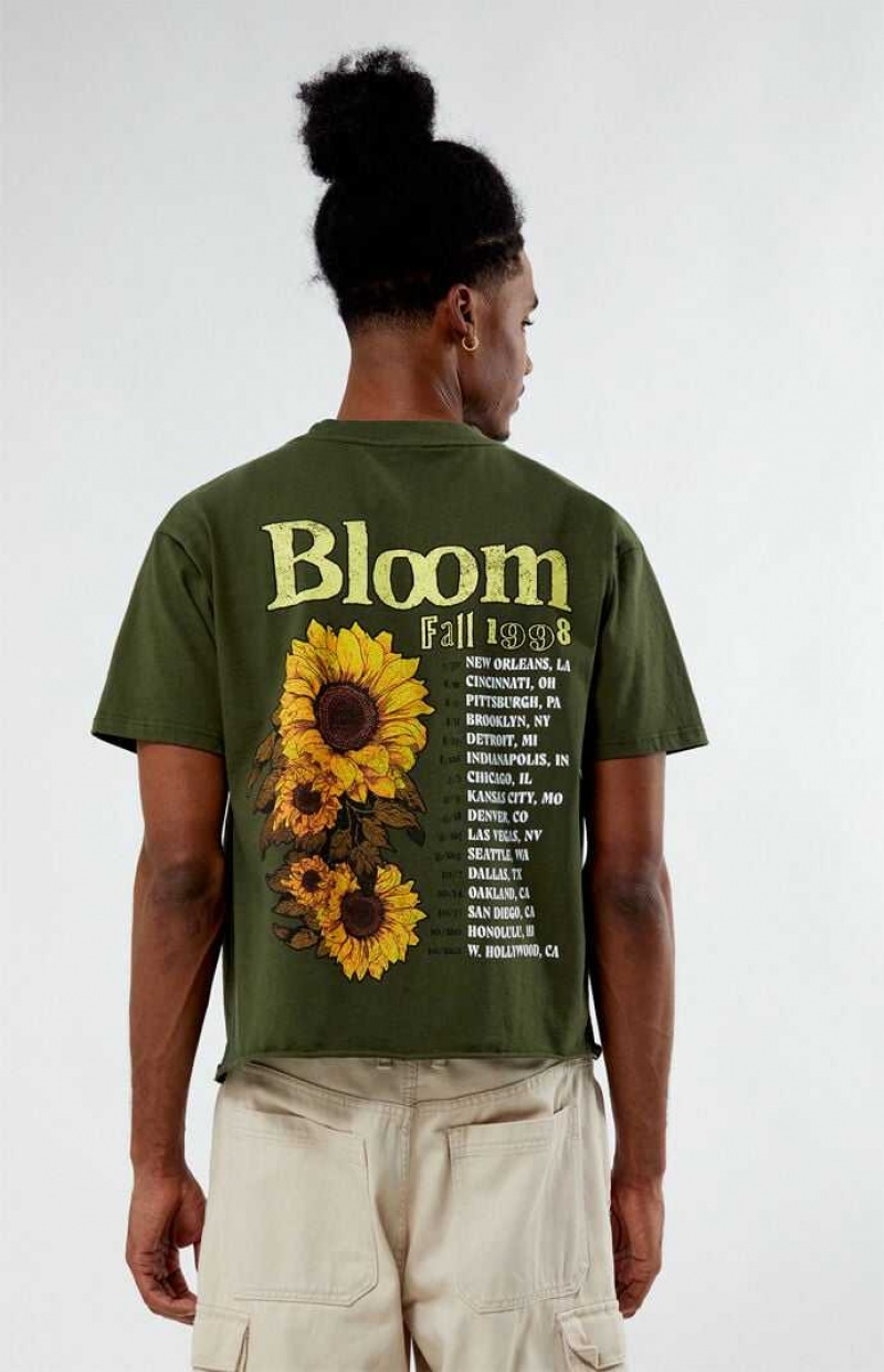 OLIVE PacSun Bloom Cropped T-Shirt | CYVZOUW-76