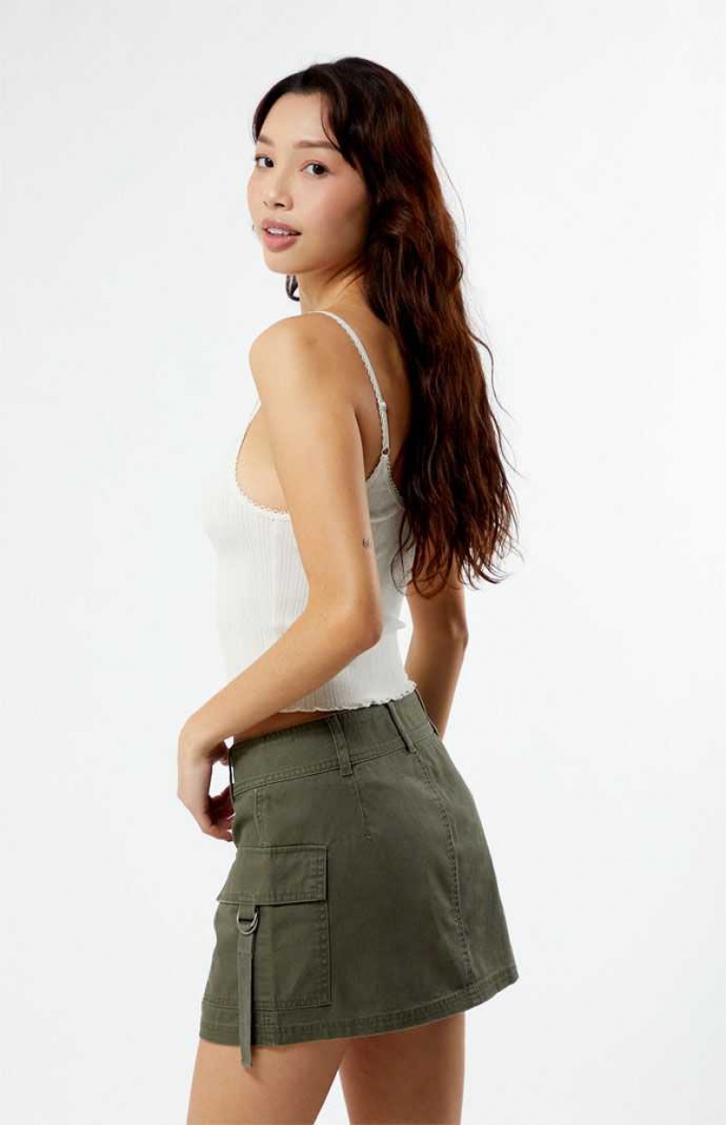 OLIVE PacSun D-Ring Cargo Mini Skirt | TBINXMY-80