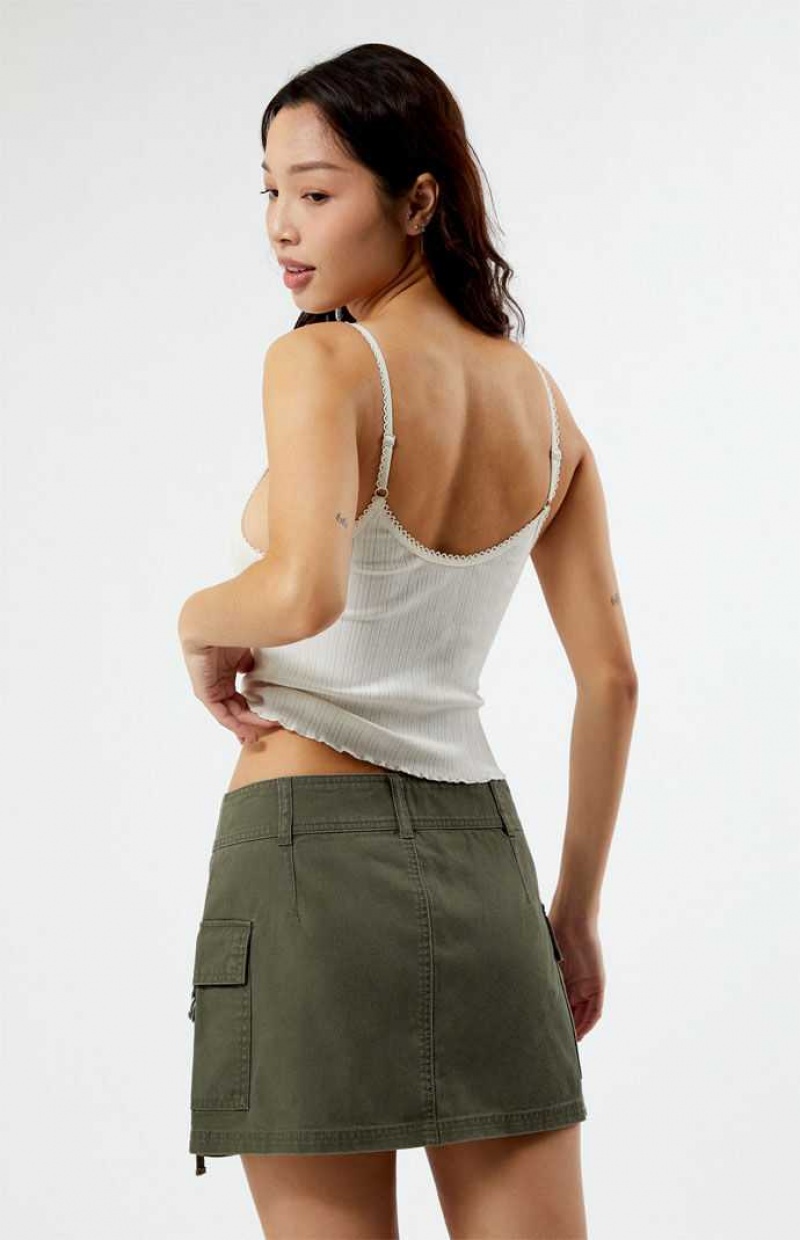 OLIVE PacSun D-Ring Cargo Mini Skirt | TBINXMY-80