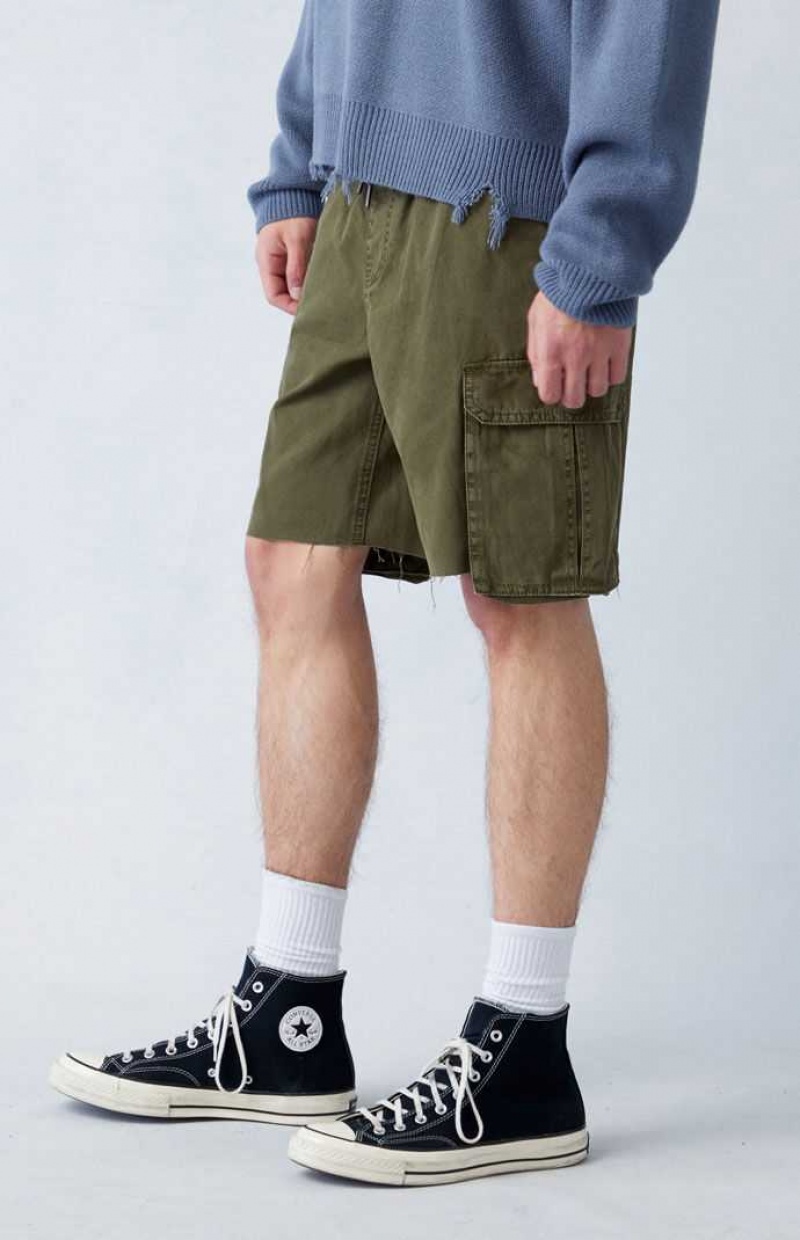 OLIVE PacSun Eco Olive Baggy Cargo Shorts | QIDFTLR-29