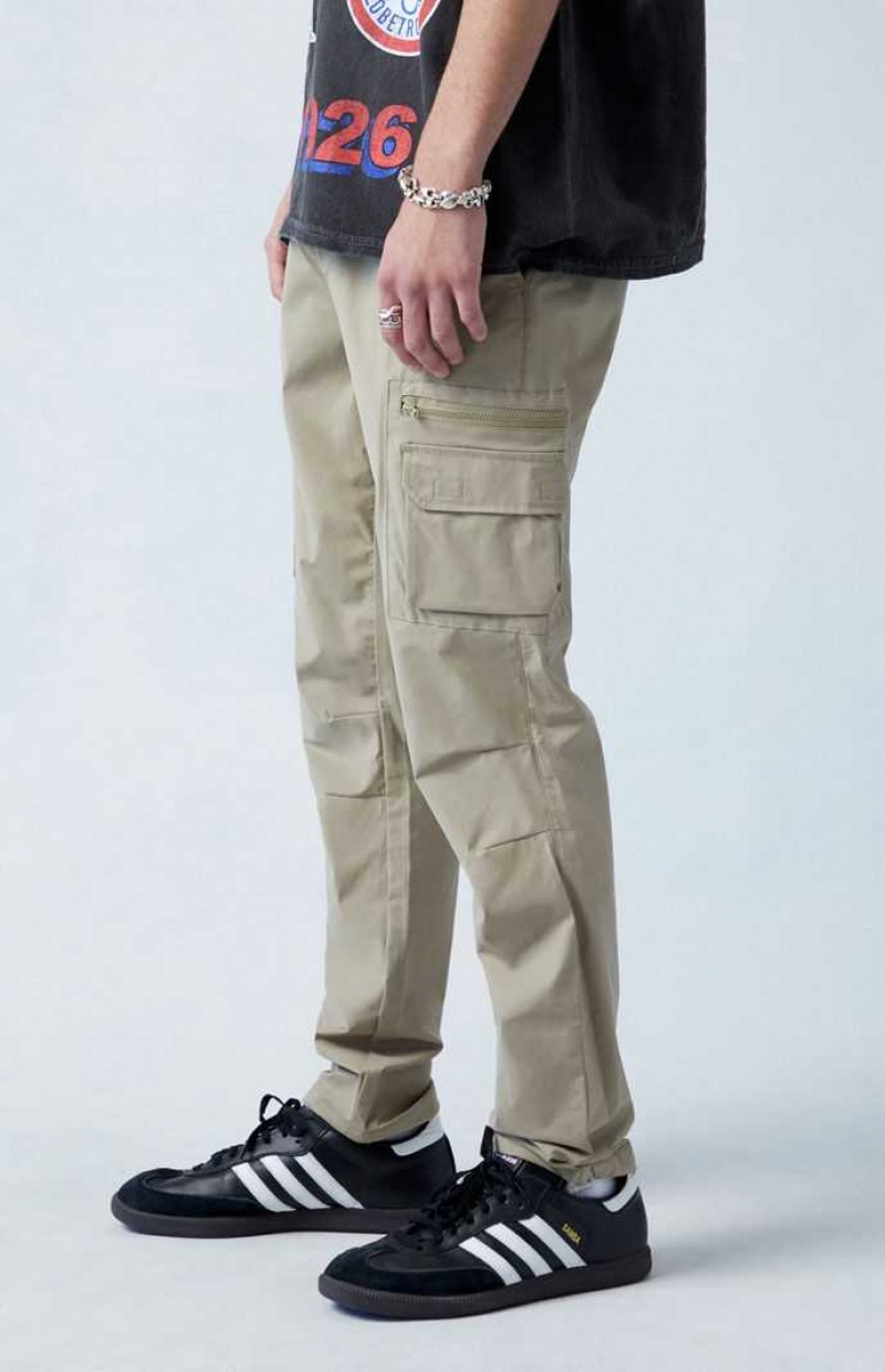 OLIVE PacSun Eco Stretch Olive Slim Cargo Pants | OZMQHSJ-64