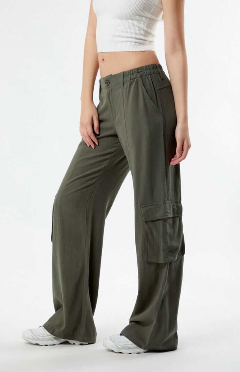 OLIVE PacSun Linen Cargo Pants | LUSGXOR-85