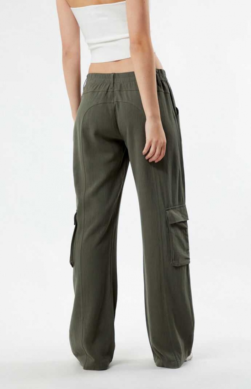 OLIVE PacSun Linen Cargo Pants | LUSGXOR-85