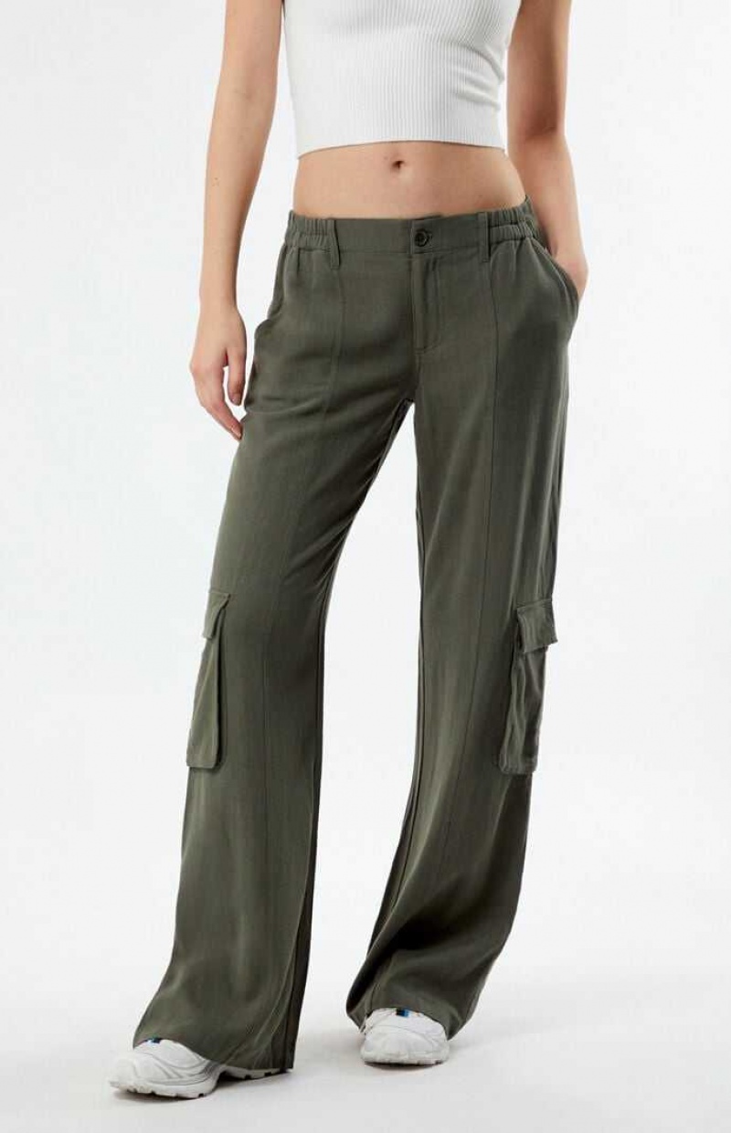 OLIVE PacSun Linen Cargo Pants | LUSGXOR-85