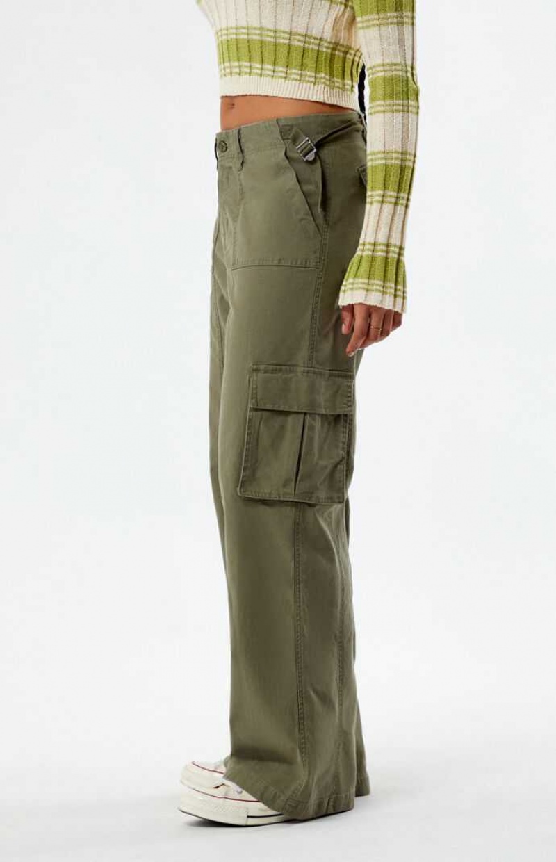 OLIVE PacSun Mid Rise Puddle Pants | LDRMQVS-69