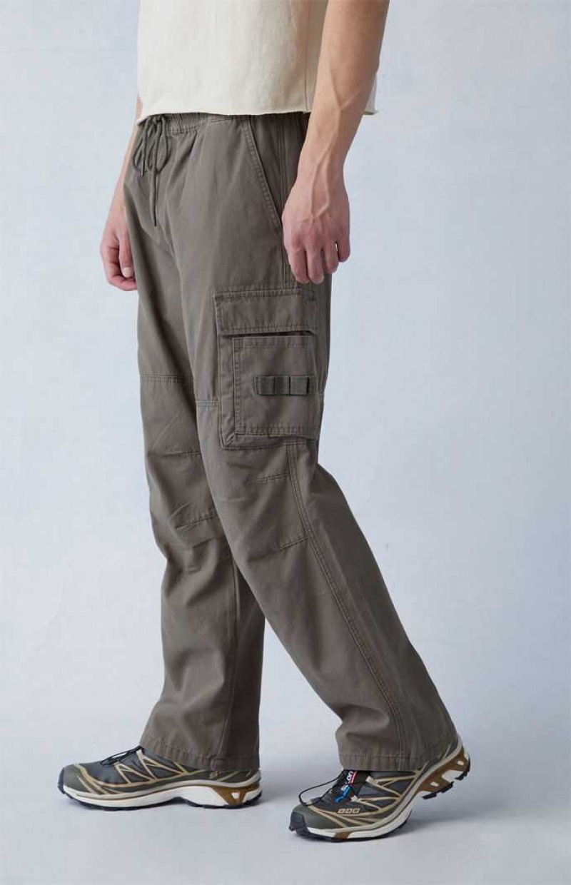 OLIVE PacSun Olive Canvas Baggy Cargo Pants | PRUATQC-24