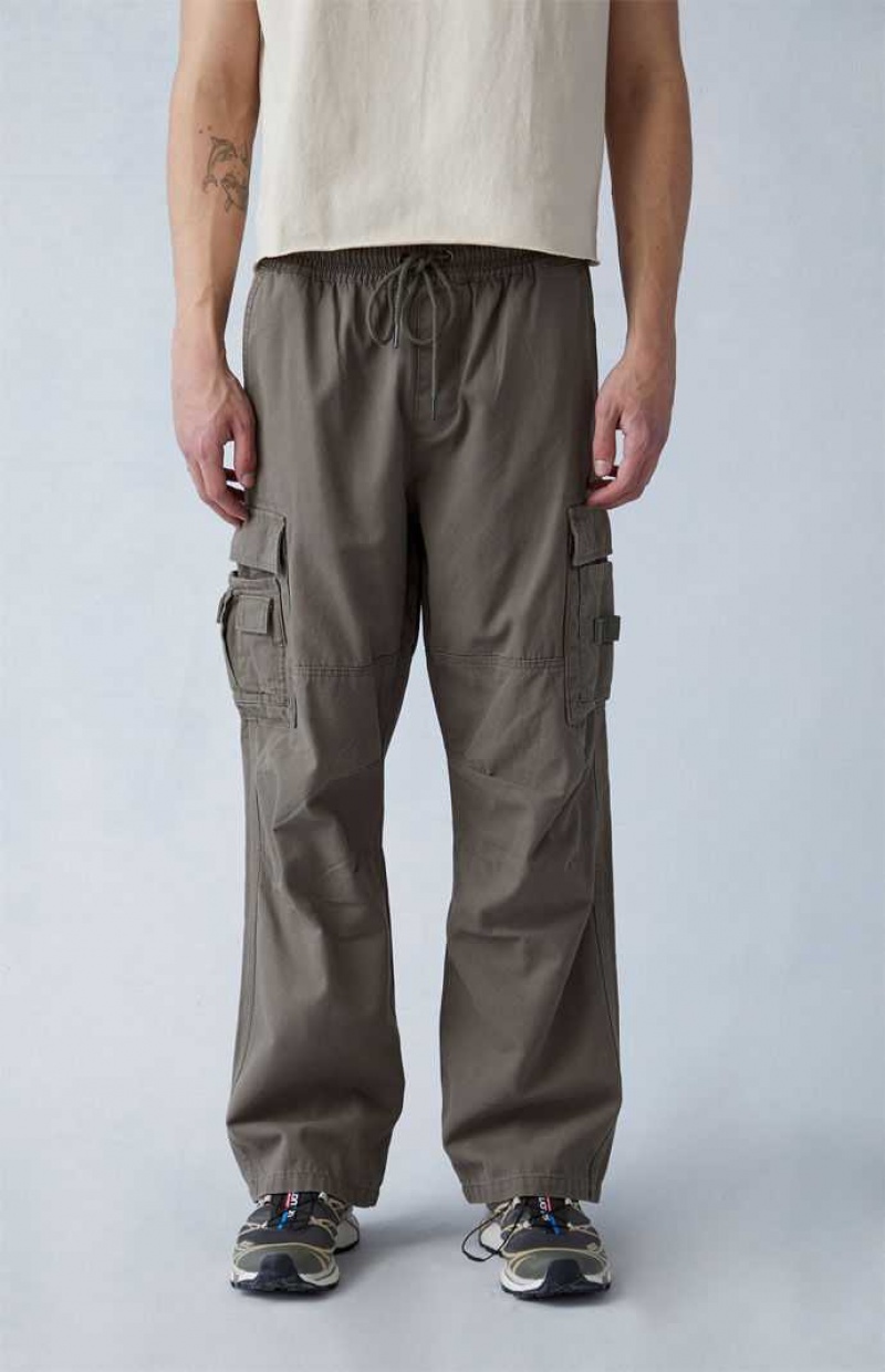 OLIVE PacSun Olive Canvas Baggy Cargo Pants | PRUATQC-24