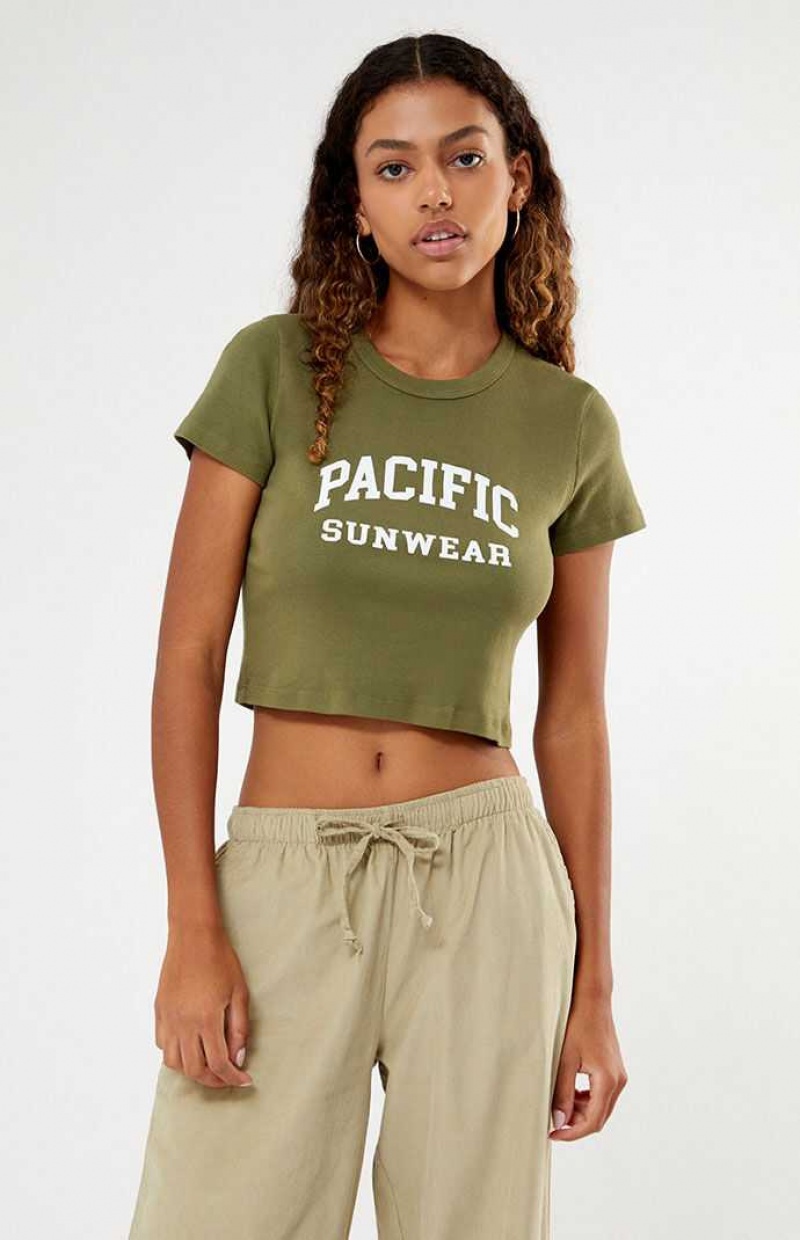 OLIVE PacSun Olive Pacific Sunwear Baby T-Shirt | UCVSTKQ-05