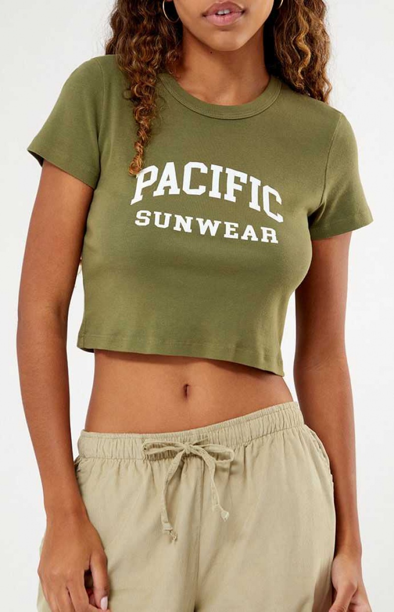 OLIVE PacSun Olive Pacific Sunwear Baby T-Shirt | UCVSTKQ-05