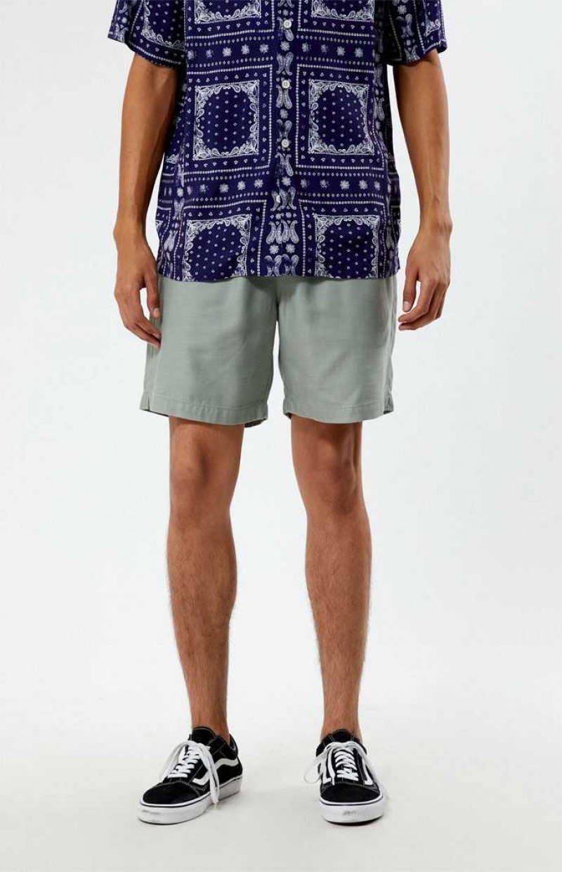 OLIVE PacSun Olive Volley Shorts | QBMZGPL-01